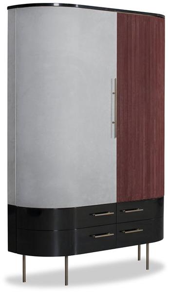 BAXTER Лакированный буфет с распашными дверцами с ящиками Plissé sun-id-1470201 - Вид №1