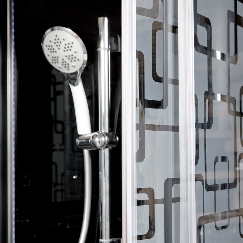 ЕМ1510 N (без крыши) Душевая кабина DETO Серия EM BМ1590 N LED с гм. BLACK - Вид №18