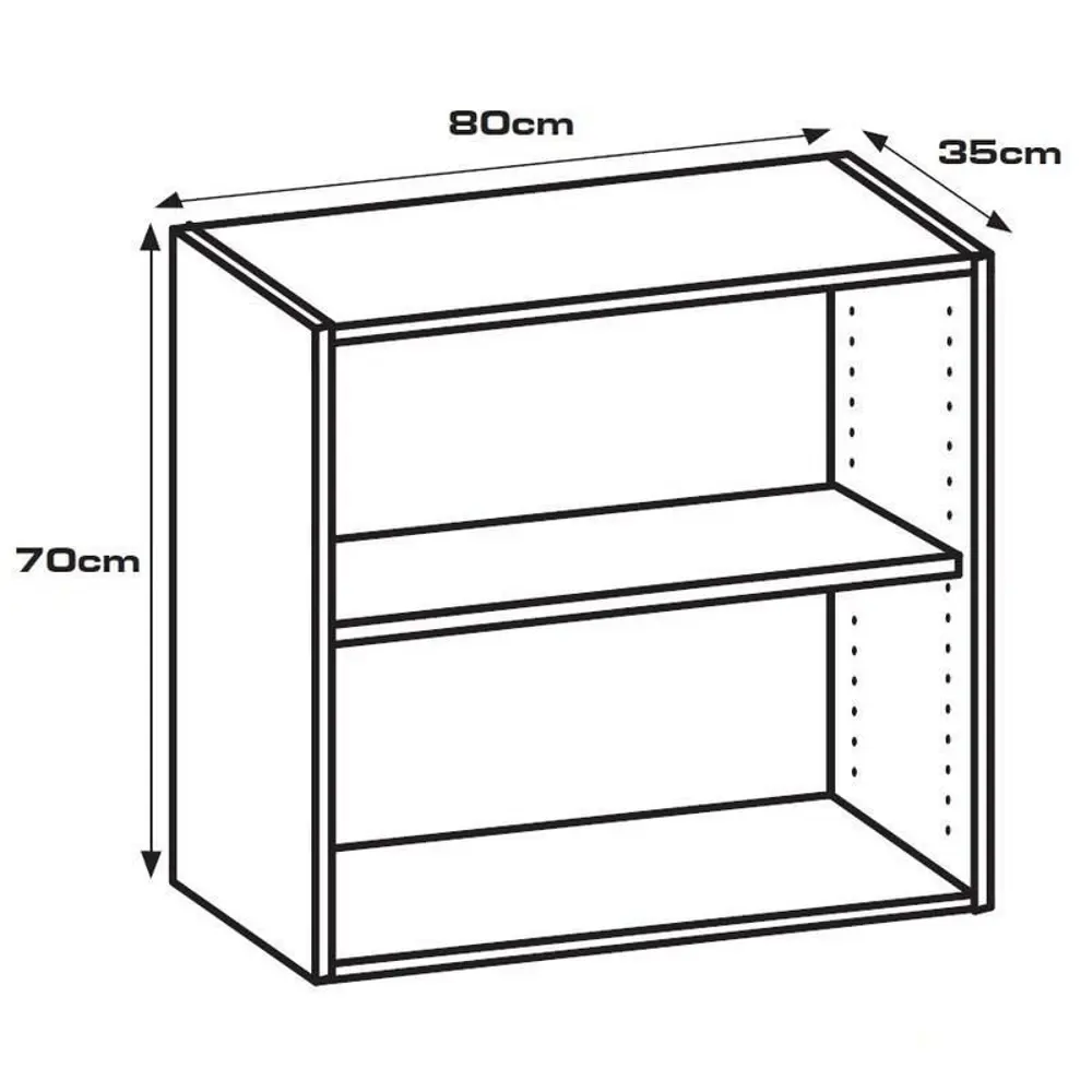 Каркас навесной 80x70x35 см, ЛДСП, цвет белый DELINIA STLM-2041708 - Вид №6