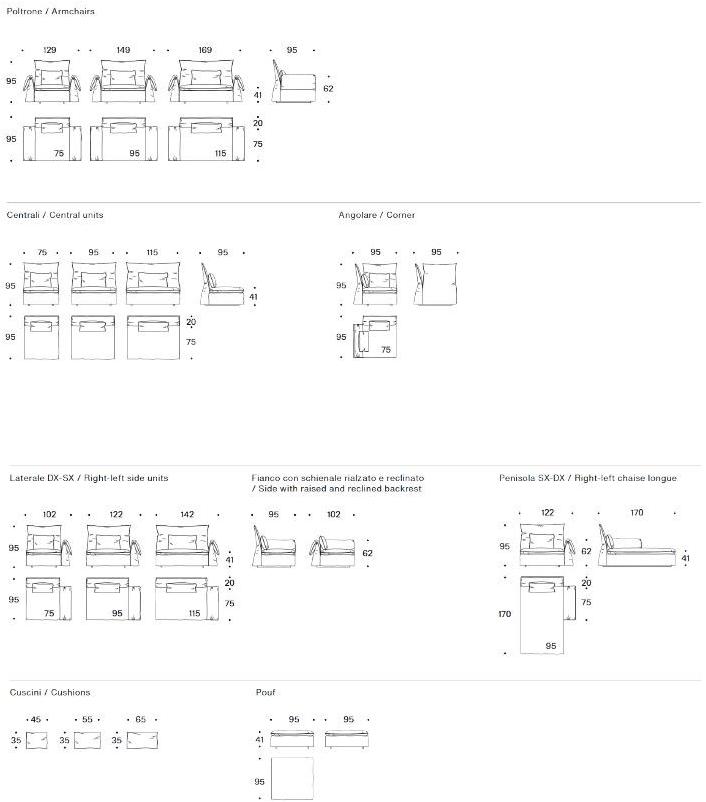 Saba Italia Модульный тканевый диван sun-id-1430248 - Вид №9