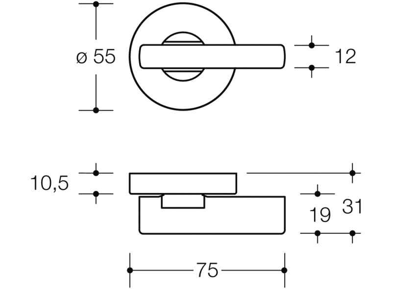 306.23XANB Туалетная розетка с удлиненным замком HEWI System 111 | Edelstahl  - Вид №2