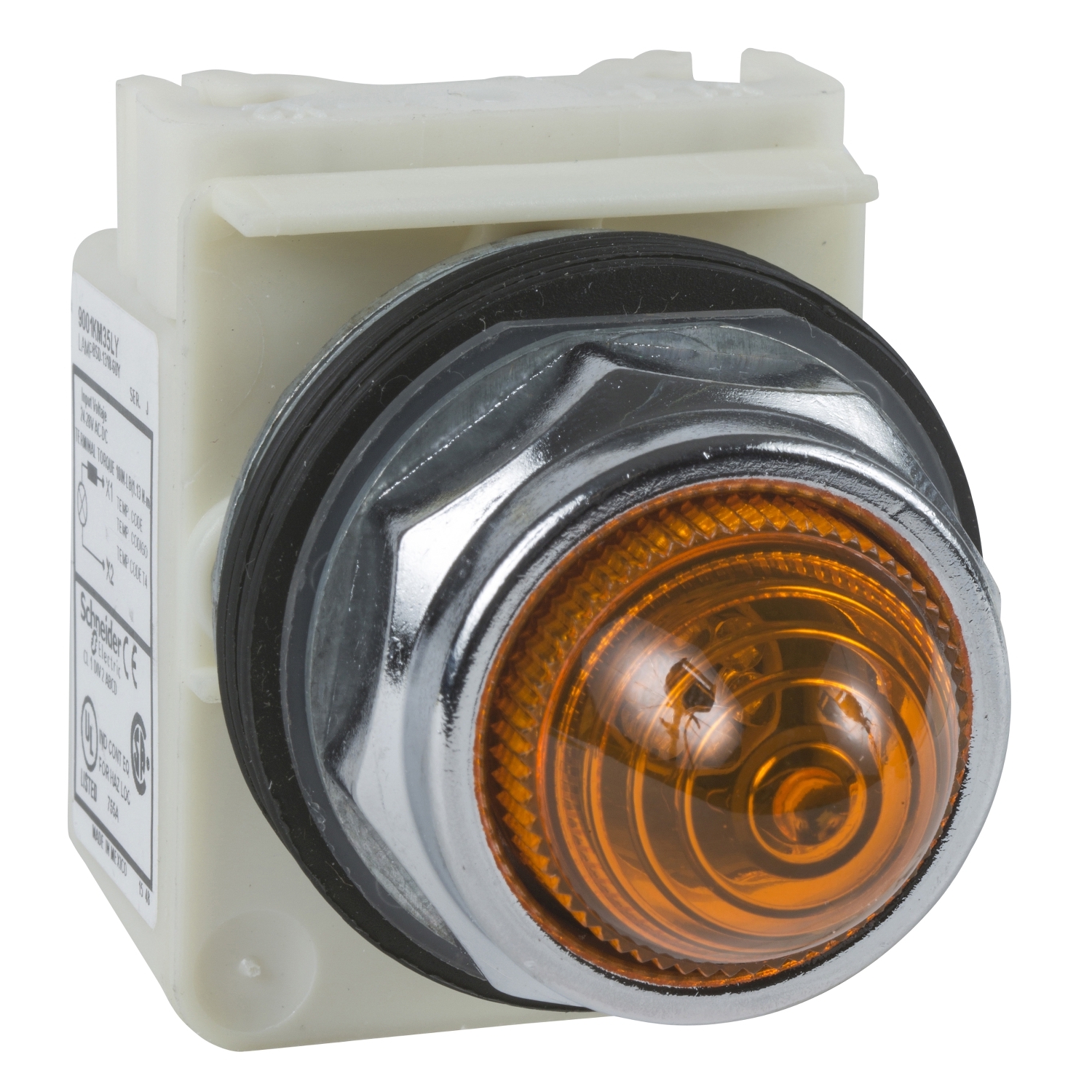 9001KP5A9 Лампа сигнальная Harmony, 30мм, 380В, AC, Оранжевый Schneider Electric Кнопки и лампочки 