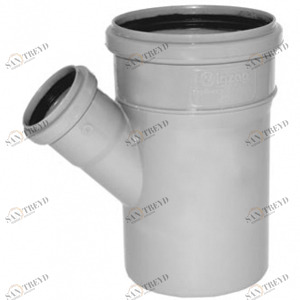 Тройник канализационный ПВХ Д110х50мм 45 градусов Политек 6275