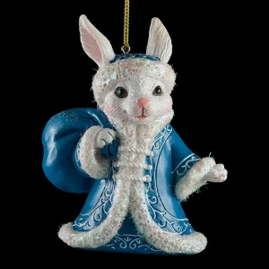 91471156 Елочная игрушка Заяц дед мороз Erichkrause decor 56521 31 см х 32 см разноцветный STLM-0959490