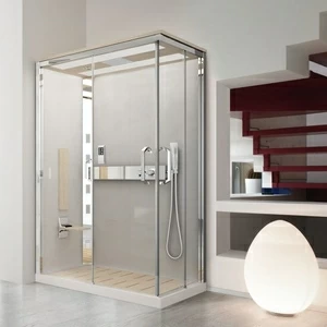 Душевая кабина термостатическая NEXIS 1 A120x80 HAMMAM Novellini NEXIS цвета светлый дуб, с низким душевым поддоном