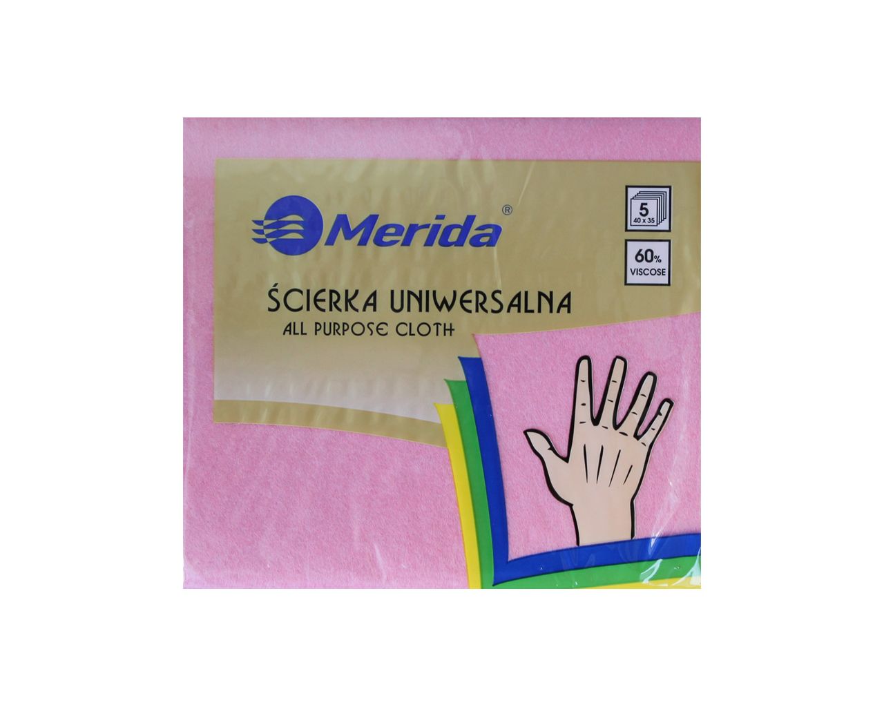 SRL002 Салфетка универсальная красная, в упаковке 5 шт. Merida  - Вид №2