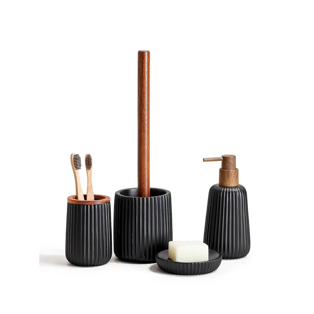 Дозатор для мыла бруно полирезина черный Santreyd STLM-2152653 - Вид №5