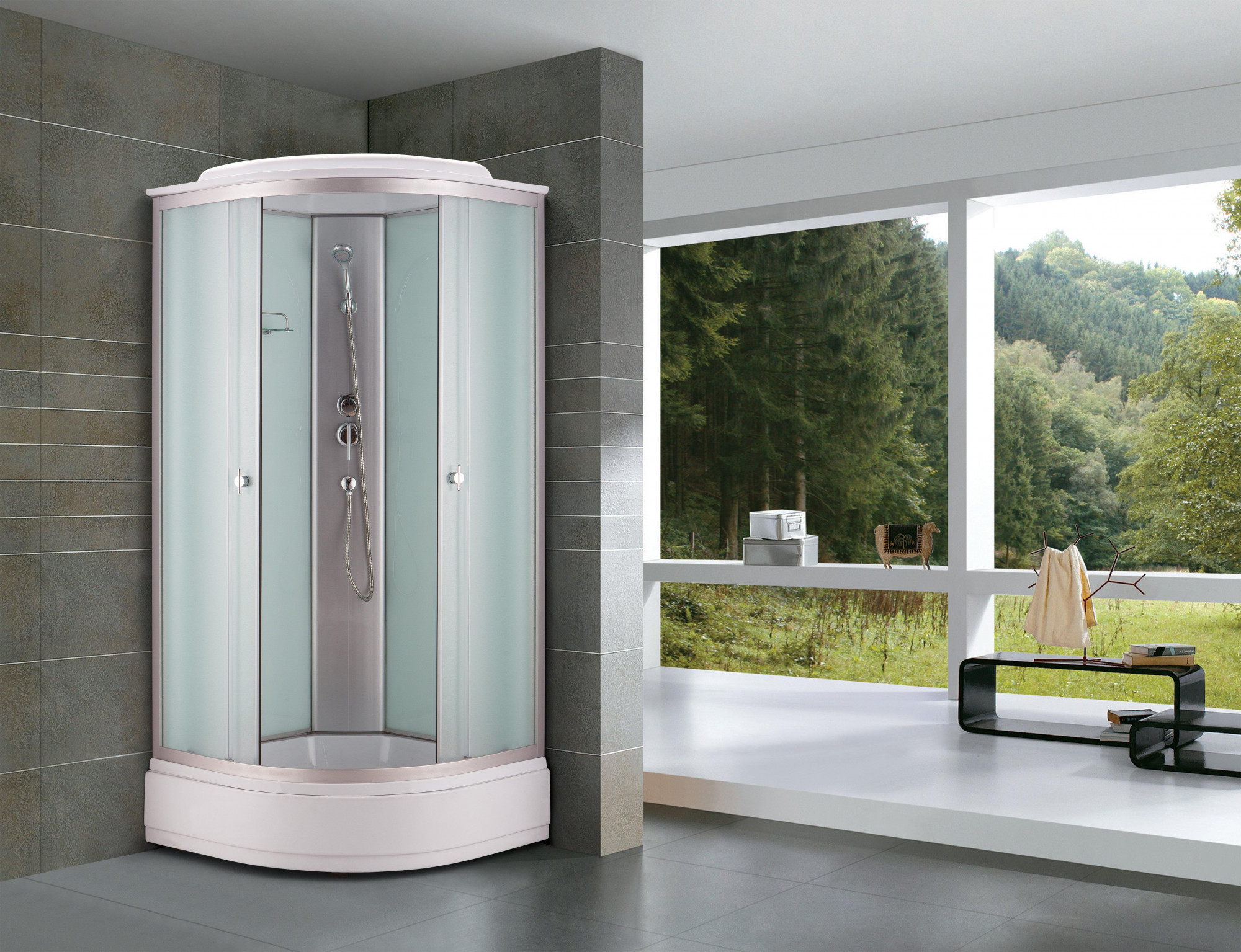 Душевая кабина NG- 3302-14 (1000х1000х2150) низкий поддон(26см) стекло МАТОВОЕ Niagara Classic 33021424