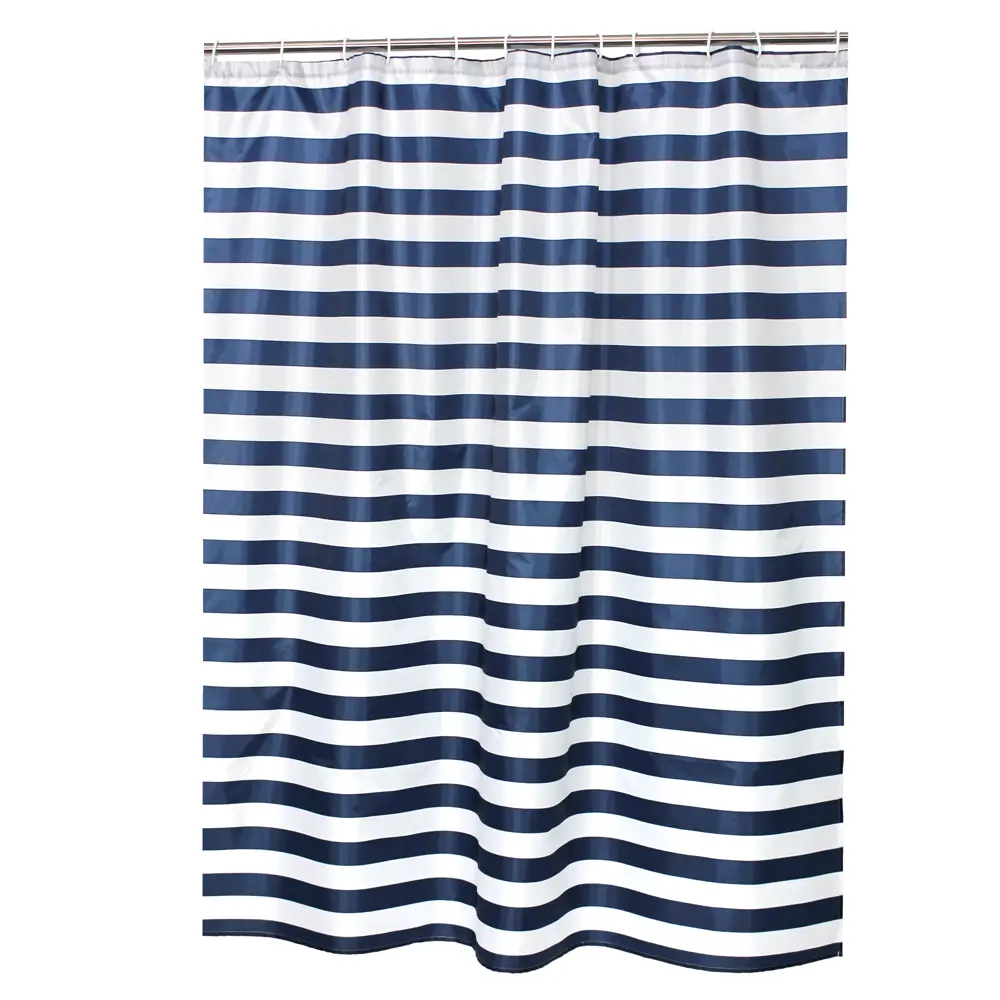 Штора для ванны Bath Plus Blue Line 180x180 см полиэстер цвет бело-синий CHARME ORANGE STLM-2092486 - Вид №1