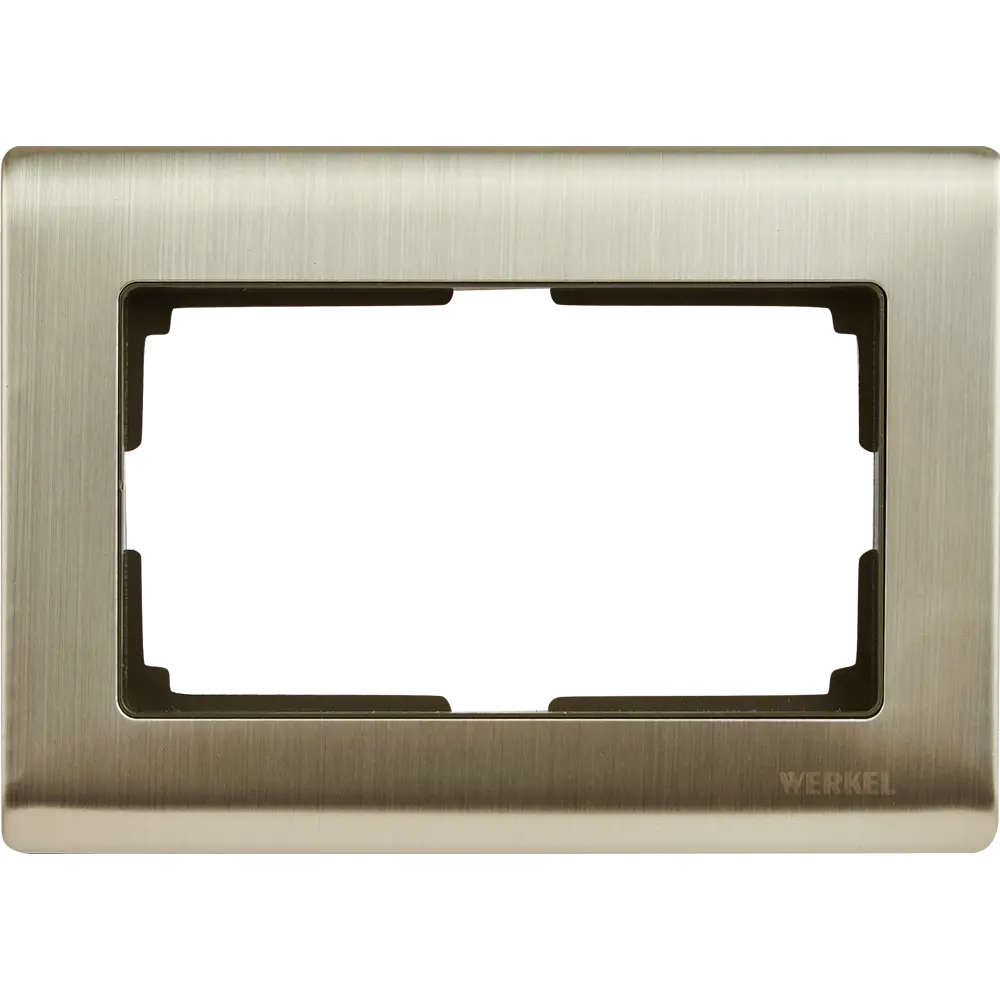 Рамка для розеток и выключателей Werkel Metallic 2 поста цвет глянцевый никель STLM-2035524