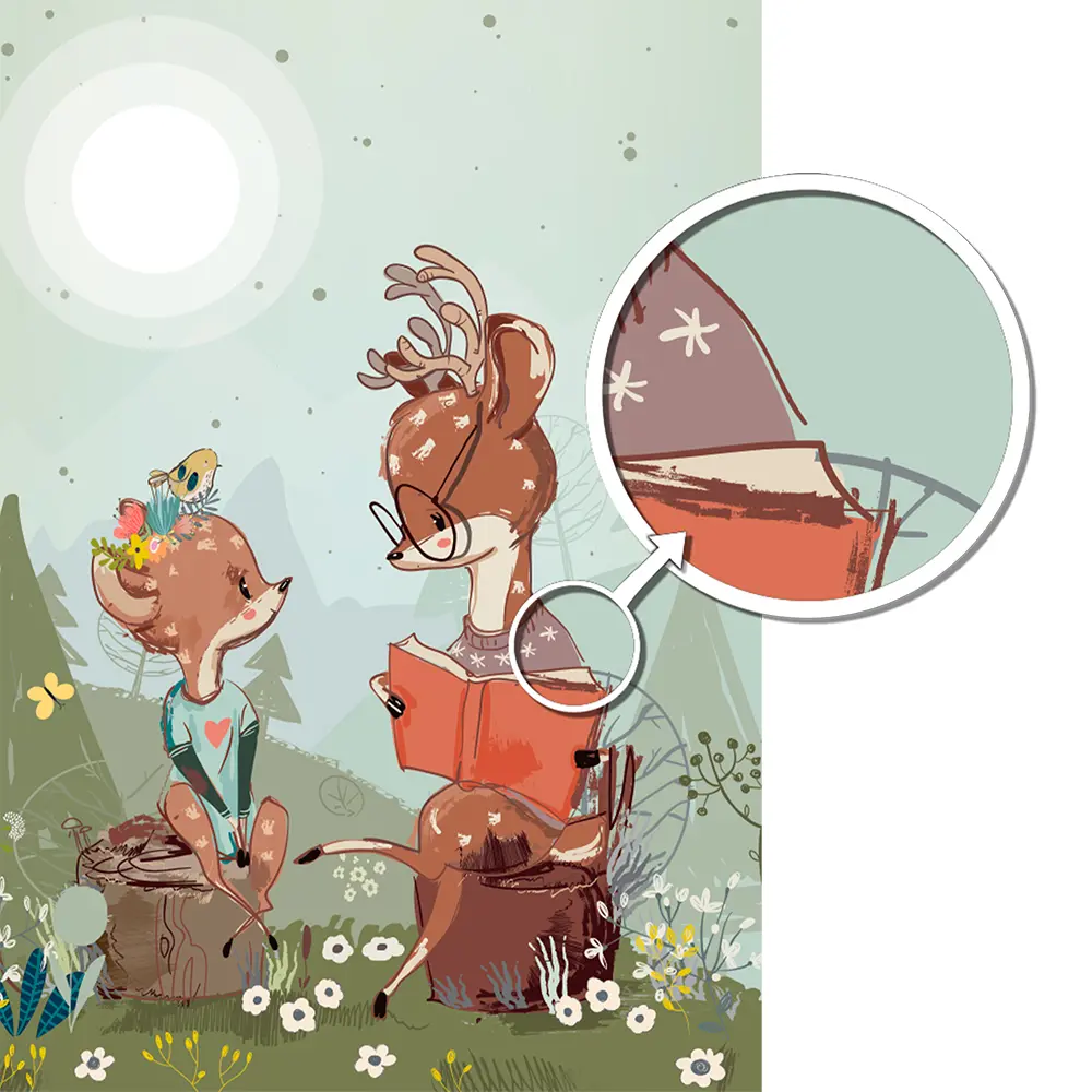 Фотообои Лесная школа флизелиновые 300x270 см L13-413 FBRUSH 3D FLIZART STLM-2023818 - Вид №1