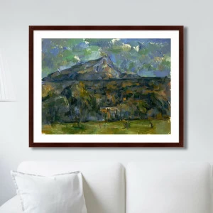 Картина в раме 78,5х100 см Mont Sainte-Victoire, 1906г. КАРТИНЫ В КВАРТИРУ  264277 Бежевый;голубой;зеленый;разноцветный