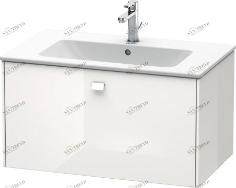 BR400202222 Brioso Тумбочка подвесная Белый глянцевый декор Duravit