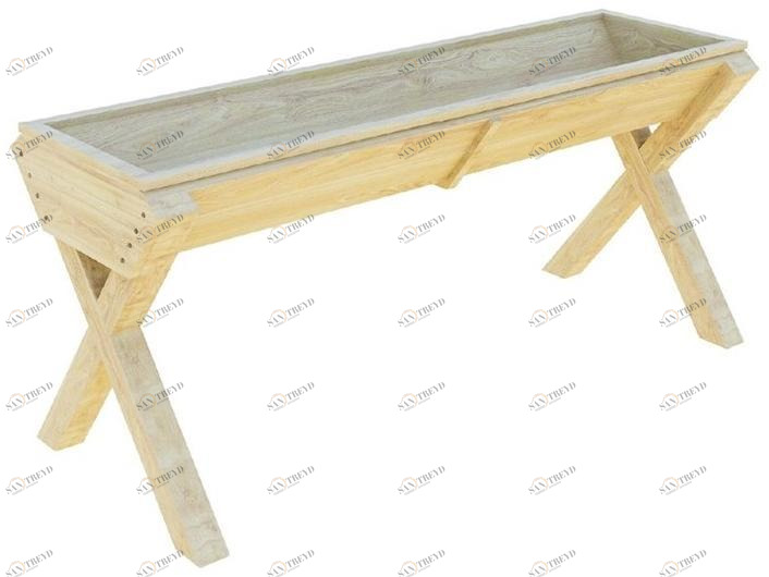 Zuri Design Кашпо прямоугольное низкое в пихту  G-01-fm2 