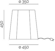 PF Stile Торшер с отраженным светом из полиэтилена Blade runner sun-id-1388423 - Вид №3