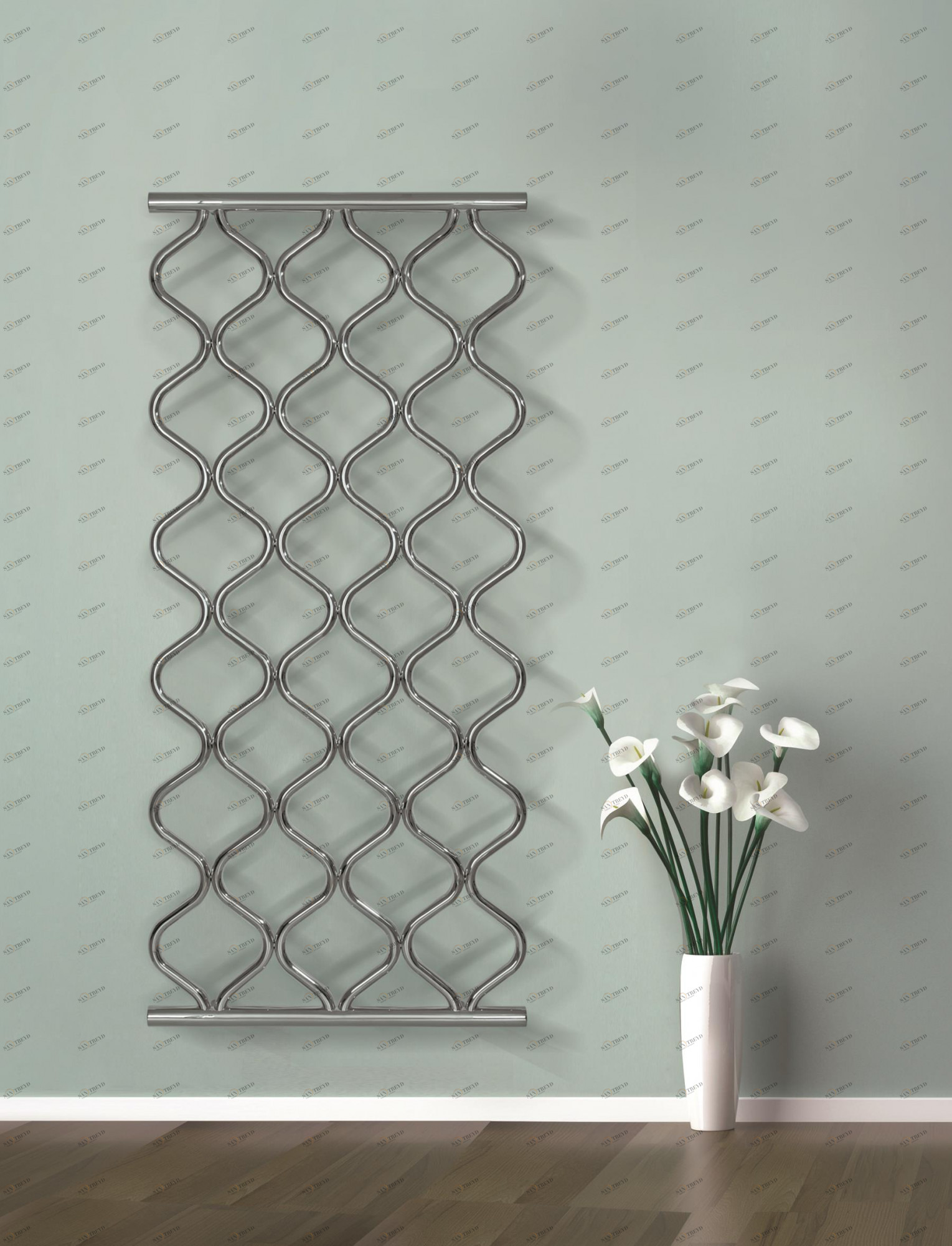 Радиатор Hammam RIUUS Stainless steel radiator комбинированный; электрический или водяной Сталь 