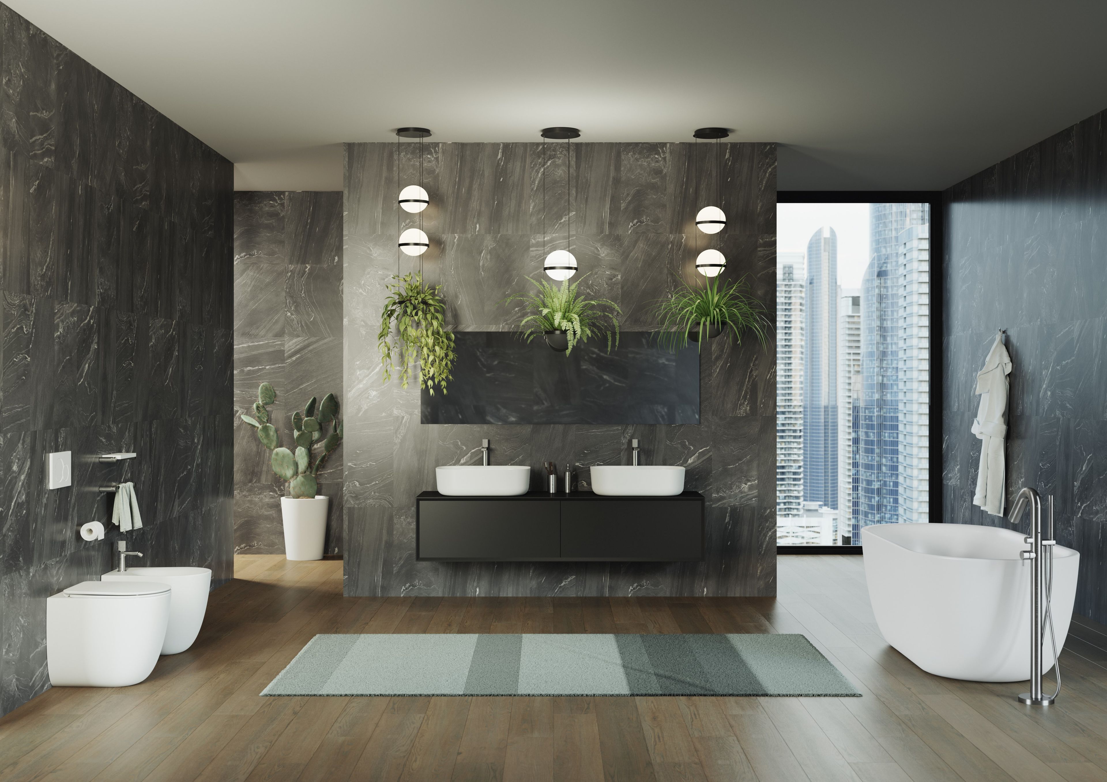 Акриловая овальная центральная ванна GSG Ceramic Design Hit ARCH-00048850 - Вид №1