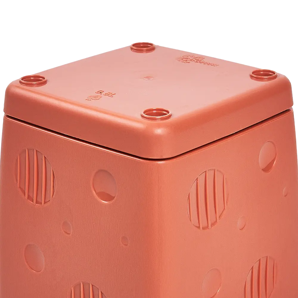 Горшок цветочный Engreen Microcosm 10.3x10.3x10.4 см v0.8 л пластик коричневый INGREEN STLM-2016855 - Вид №3