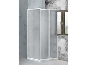 Угловая душевая кабина из акрилового стекла с раздвижной дверью