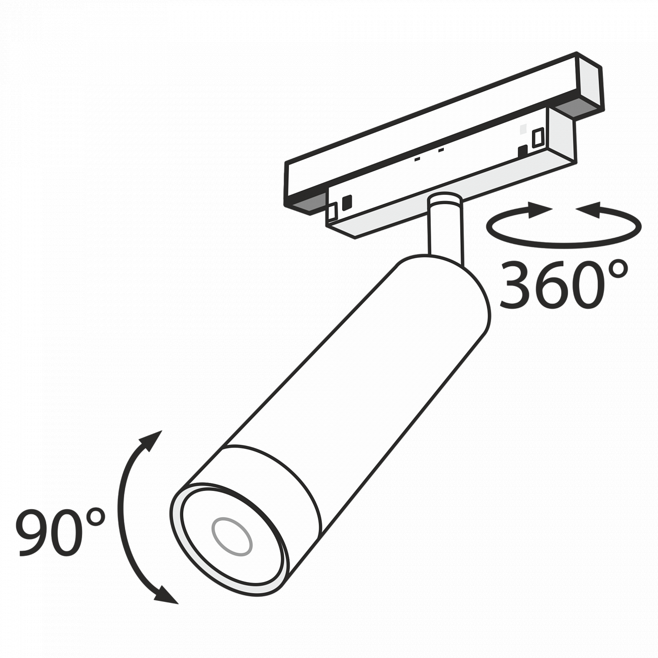 Трековый светильник черный TR019-7W3K TECHNICAL MAGNETIC TRACK SYSTEM 00-3956251 Черный  - Вид №3
