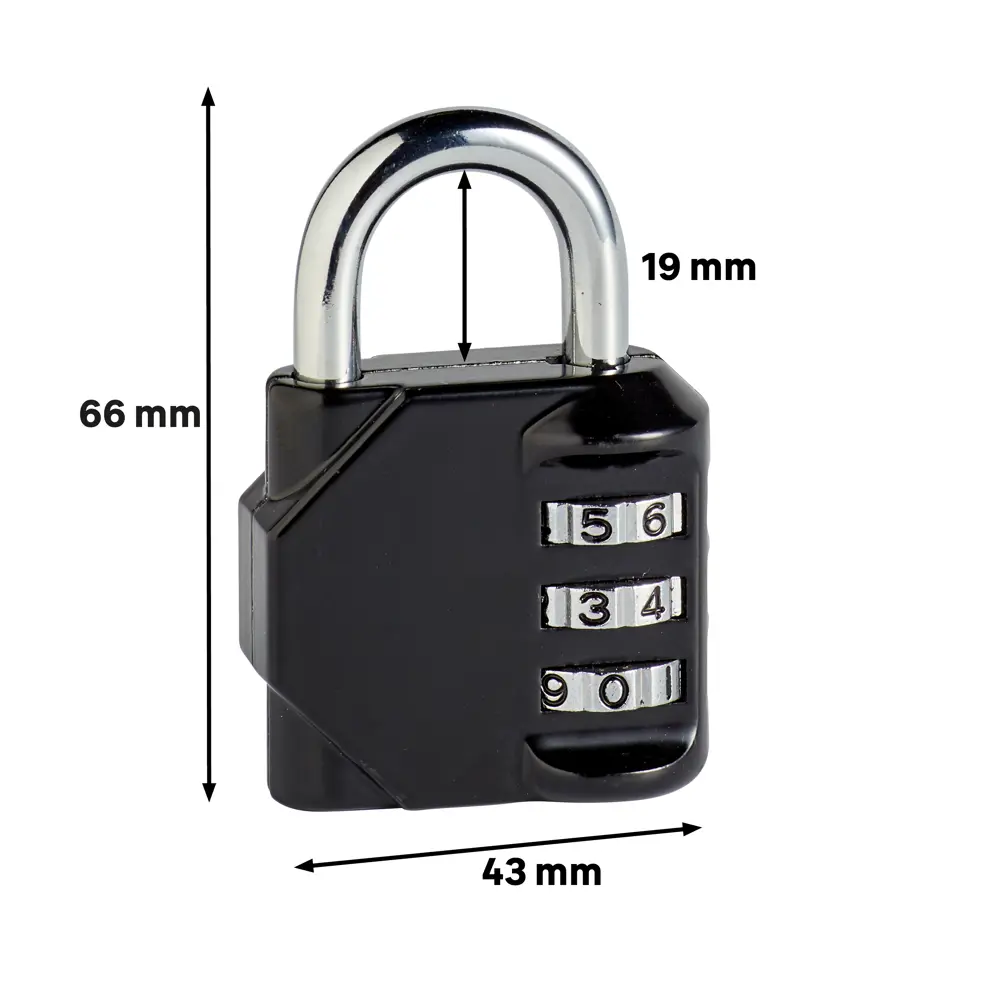 Замок кодовый Standers, 43 мм, ЦАМ/сталь STLM-2198696 - Вид №3