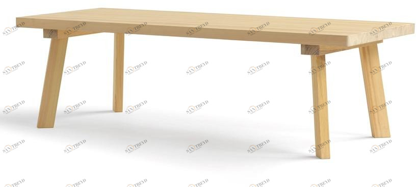 Blå Station Прямоугольный журнальный столик из сосны Pinzo Bla Station sun-id-1455698