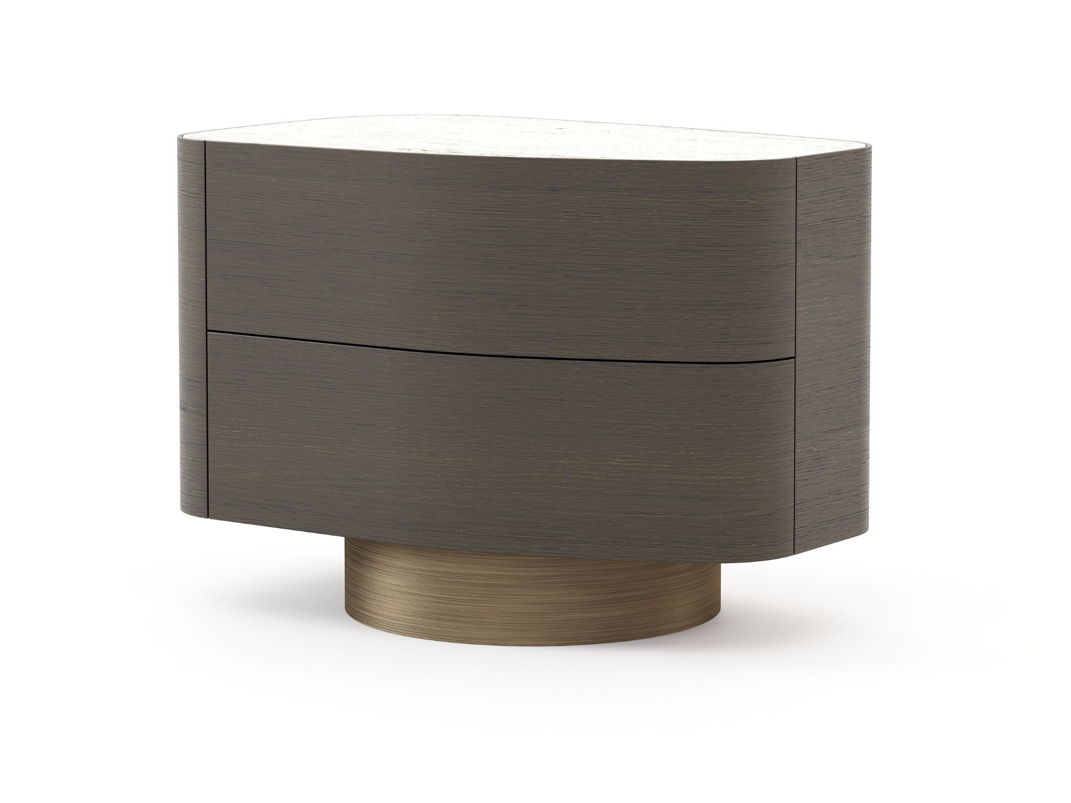 Деревянная тумбочка с ящиками и каменной столешницей Stylish Club Stone ARCH-00035473