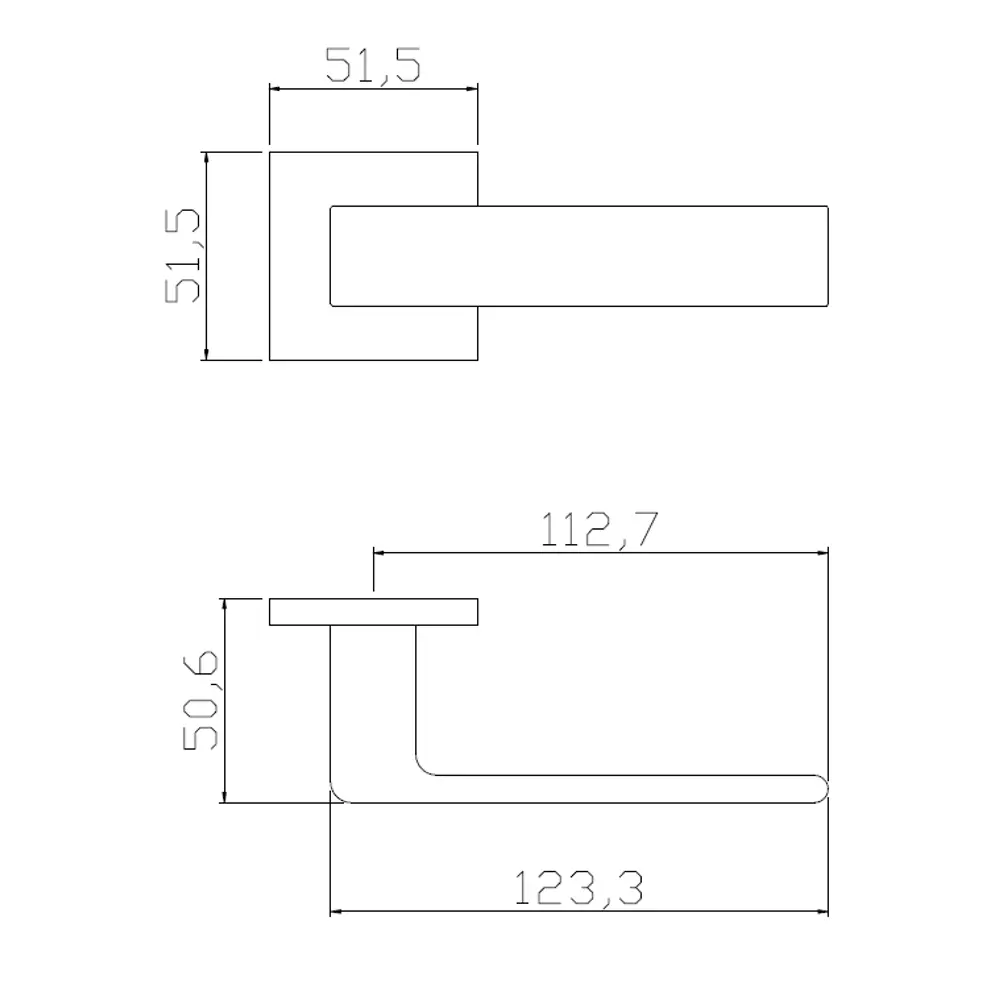 Дверные ручки Edson EDS-129B-Q2 на розетке, черные 85170364 STLM-0059382 - Вид №3