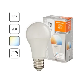 Лампа умная светодиодная Wi-Fi Osram Smart Plus E27 220-240 В 9 Вт груша матовая 806 лм, изменение оттенков белого 89143904 STLM-2029779