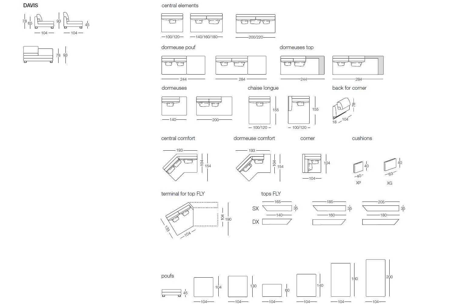 Съемный диван из ткани Frigerio Davis ARCH-00111919 - Вид №7