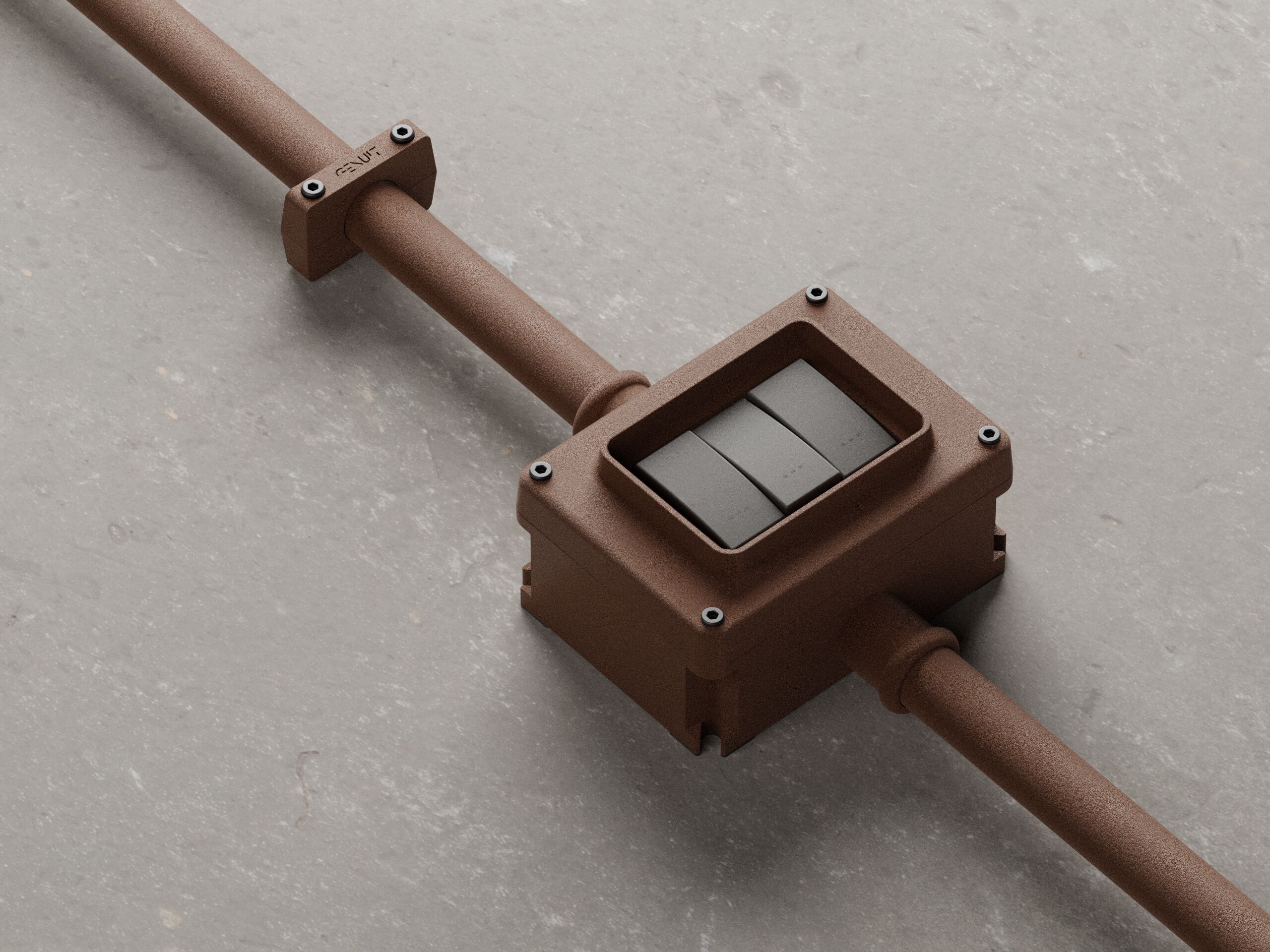 Окрашенная алюминиевая электрическая коробка Genuit Corten ARCH-00123536