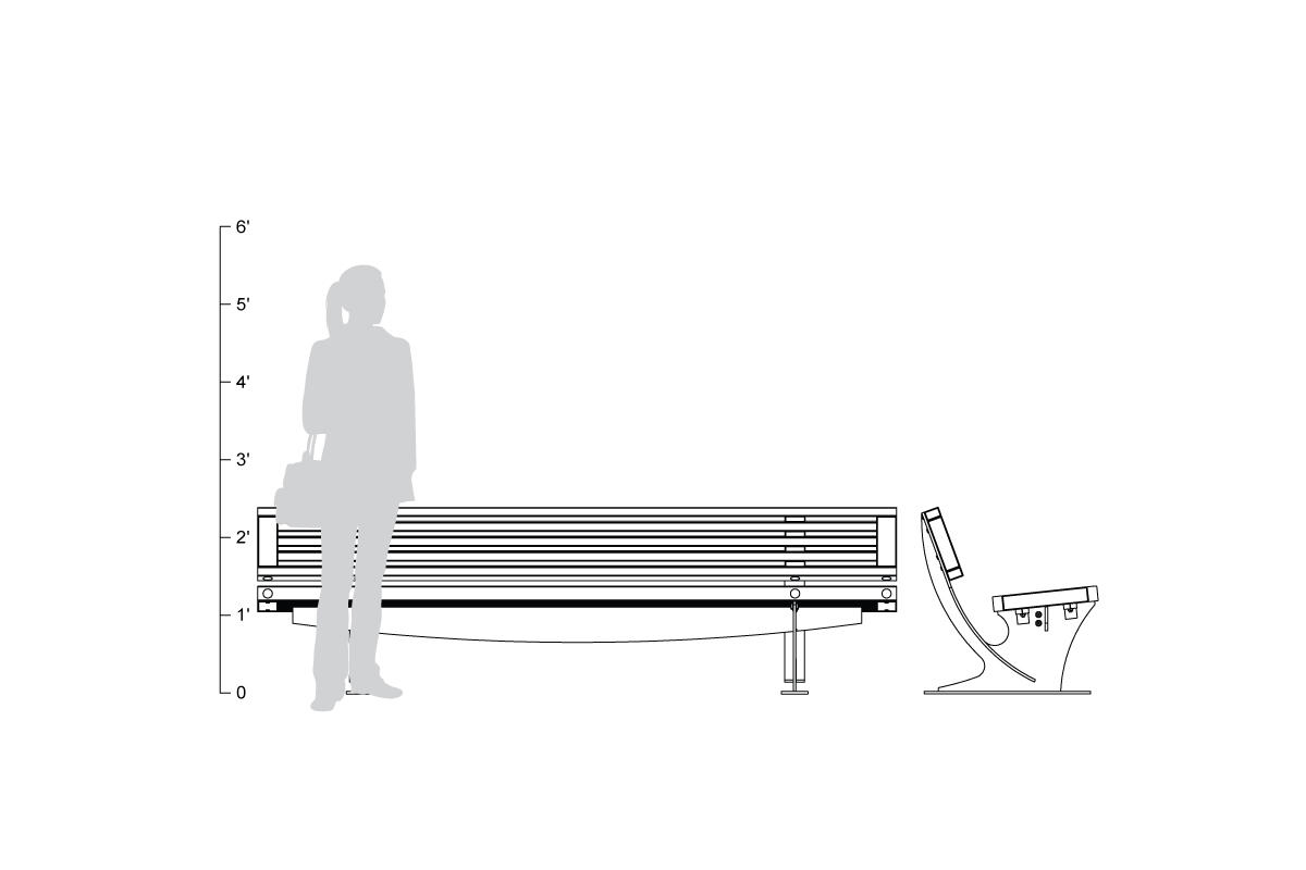 FSRT62 Скамья Pacifica  Forms-surfaces  - Вид №4