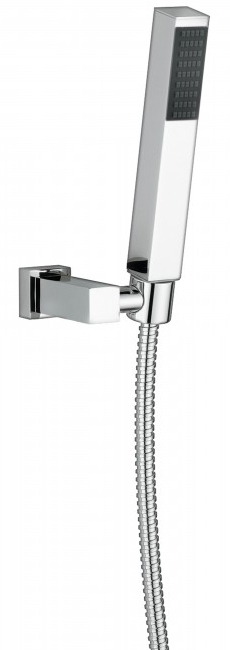 824 Квадратный душевой набор с поворотным кронштейном, однофункциональным ручным душем и мм. Шланг с двойной блокировкой 1500, конический 1/2 дюйма. Bongio Wellness