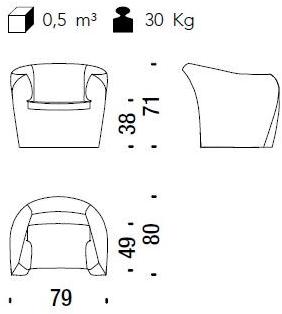 Moroso Кресло из ткани со съемным чехлом с подлокотниками sun-id-1459125 - Вид №18