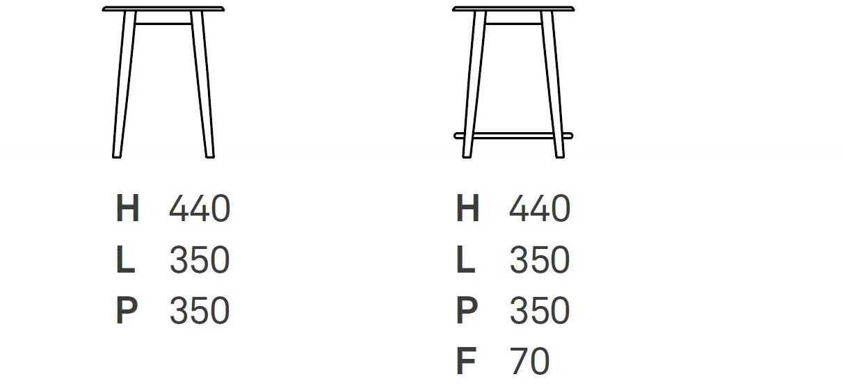 ONDARRETA Низкий деревянный табурет Oto sun-id-1432919 - Вид №8