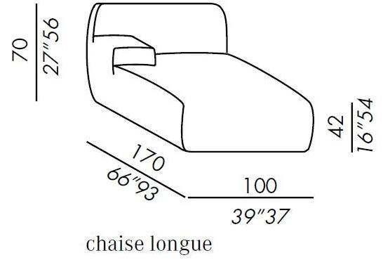 Meridiani Съемный тканевый диван с шезлонгом Norton sun-id-1488922 - Вид №3