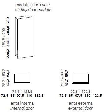 Caccaro Шкаф с раздвижными дверьми Core sun-id-1361028 - Вид №3