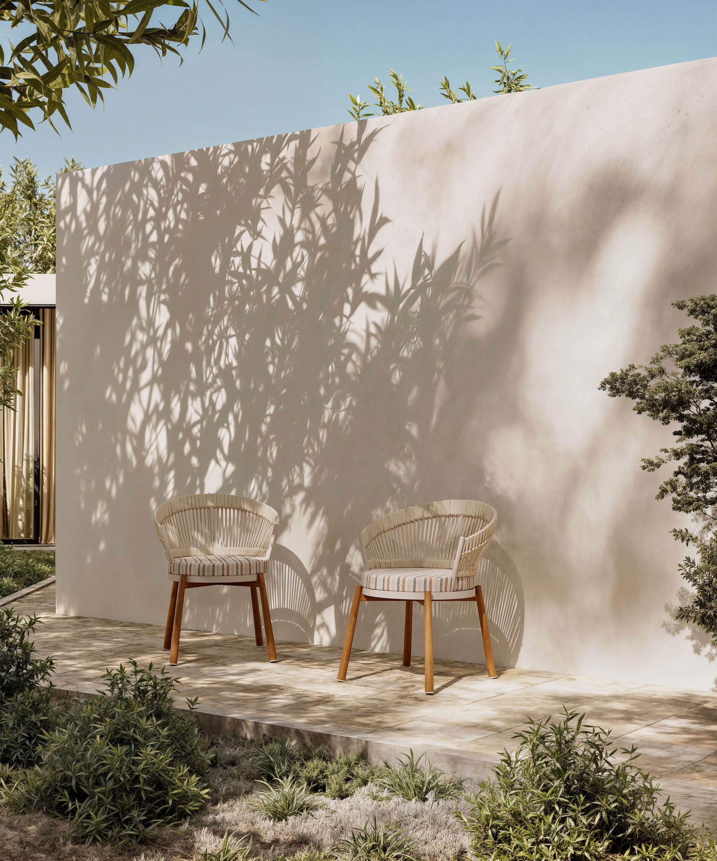 Веревочный и алюминиевый садовый стул с подлокотниками YAAZ Черепаха ARCH-00051144 - Вид №3