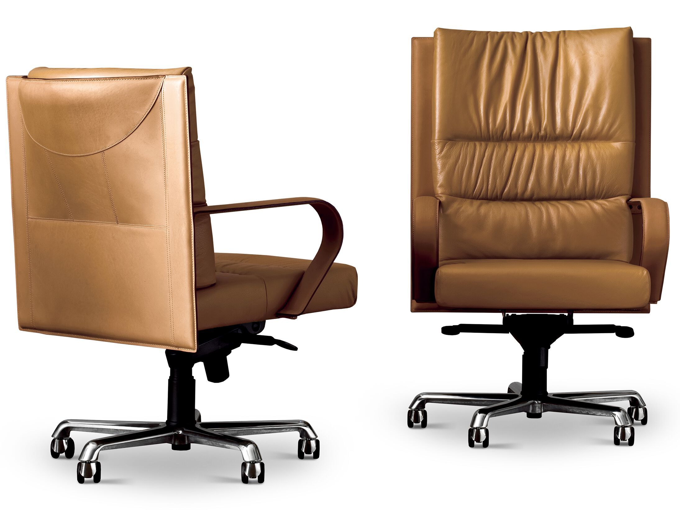 Кожаное вращающееся офисное кресло с подлокотниками i 4 Mariani GINZA ARCH-00110384 - Вид №1
