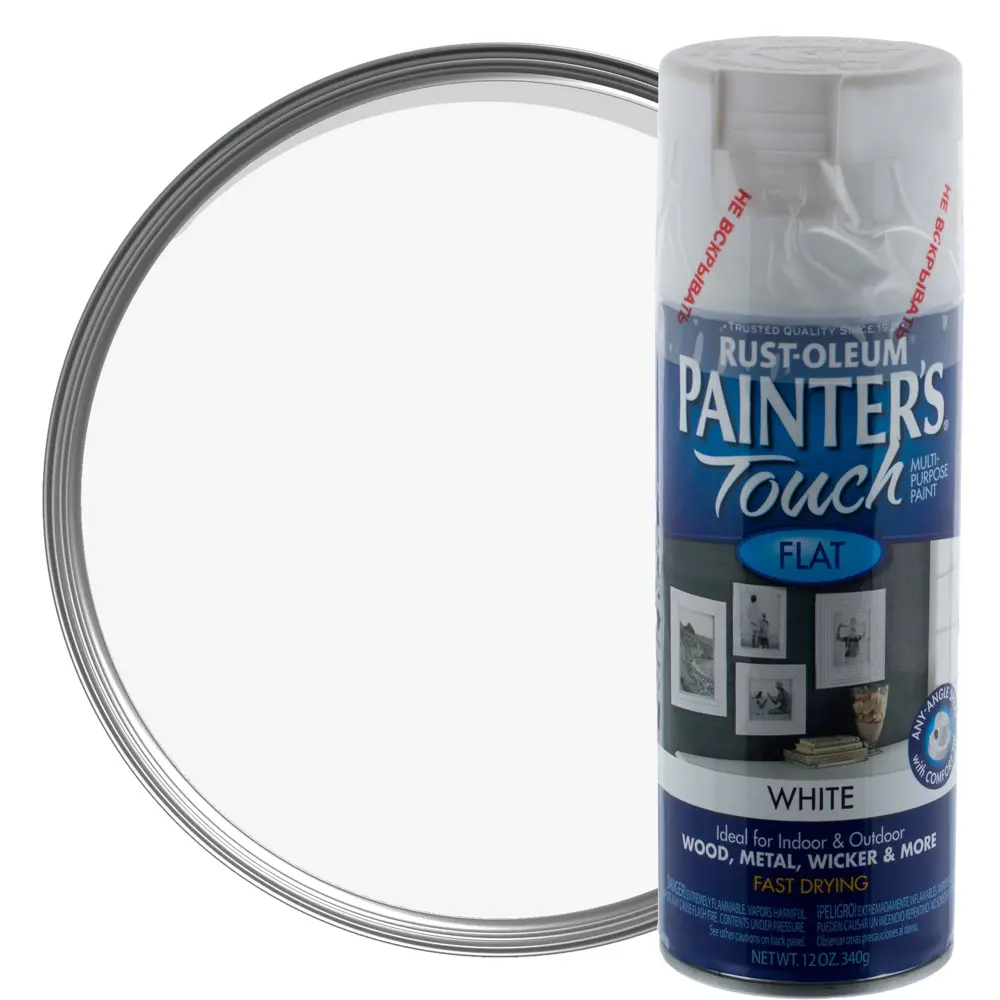 Краска аэрозольная Paint Touch матовая цвет белый 340 г RUST-OLEUM STLM-2149773