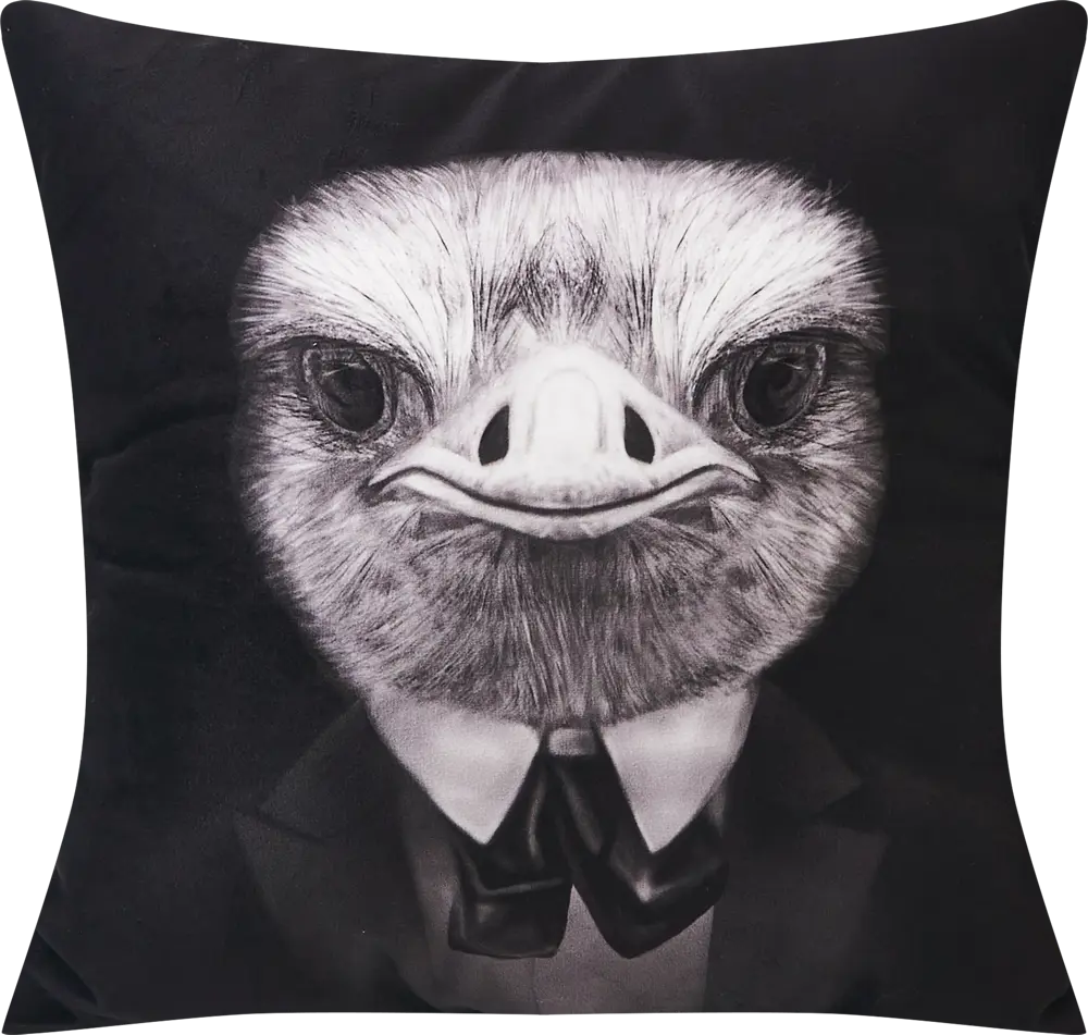 SEASONS Подушка «Страус» — черно-белый акцент для уюта 87000927