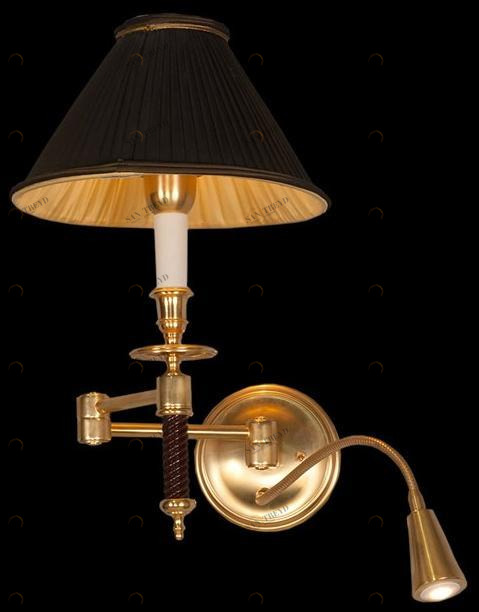 Tisserant Бронзовый настенный светильник с гибким кронштейном sun-id-1348384