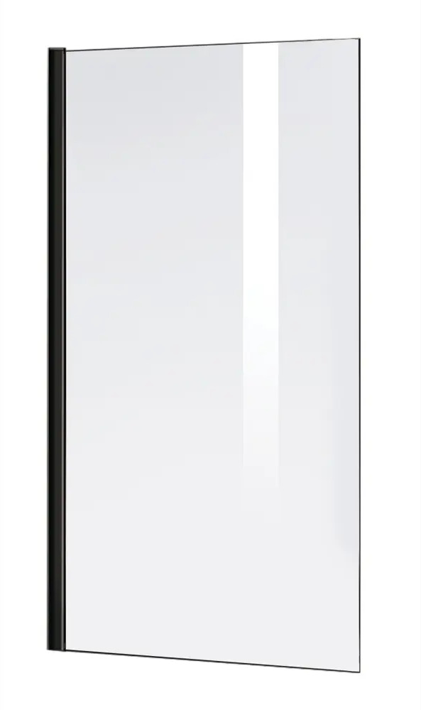 Santreyd Screen - стеклянная ширма для ванны 77.7x140 см с черным профилем 86814852