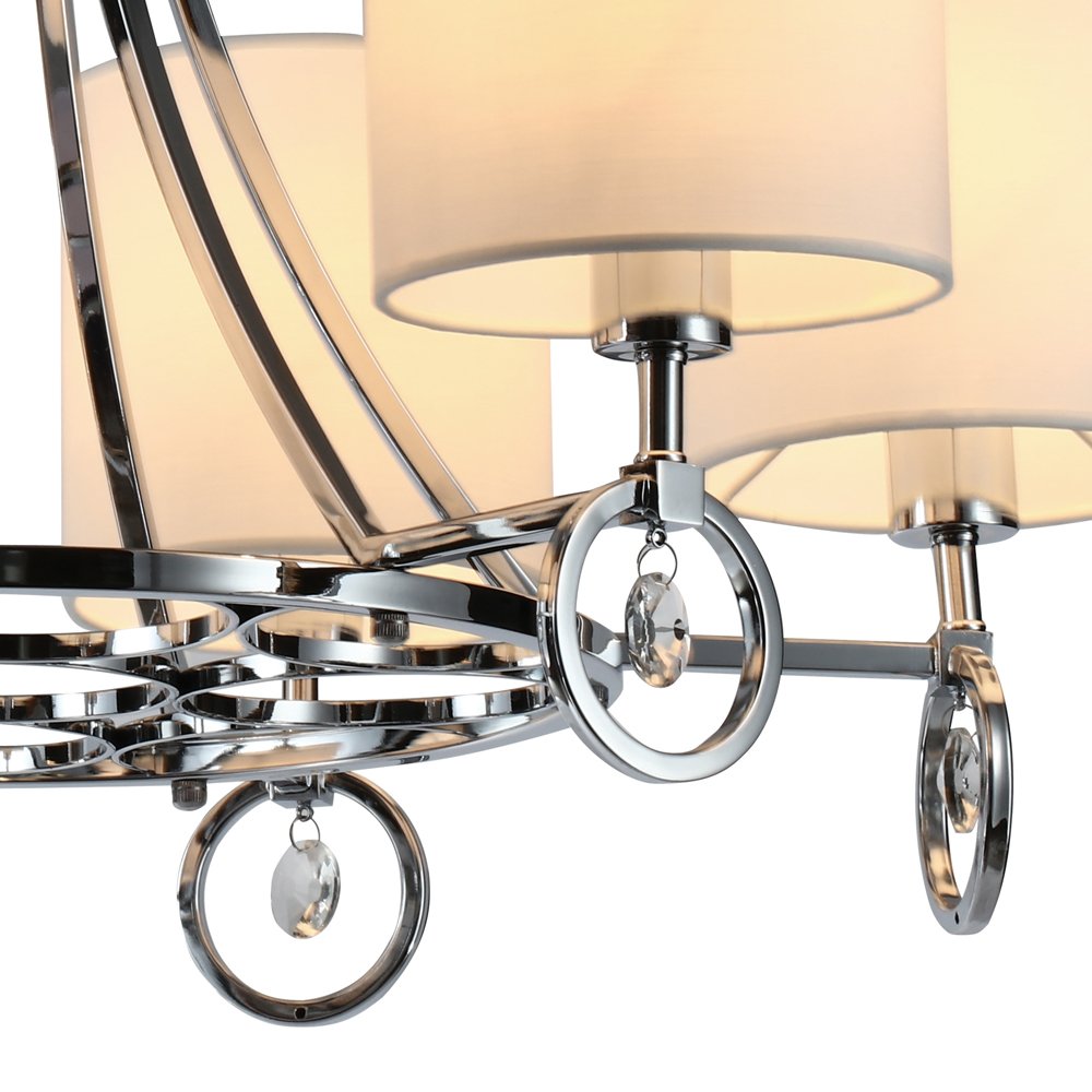 Люстра KM0843P-6 от Delight Collection белая/ хром DELIGHT COLLECTION ДИЗАЙНЕРСКИЕ 247063 Белый  - Вид №2