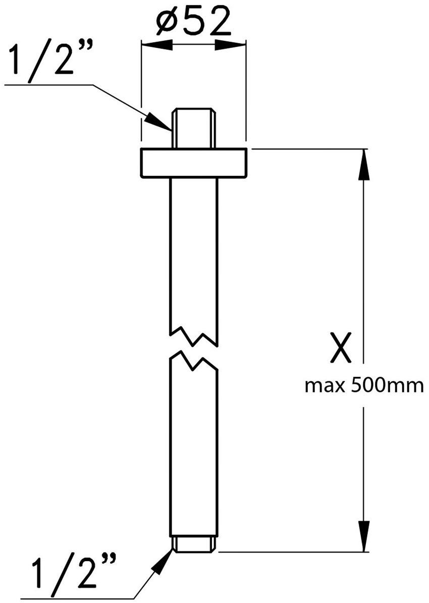 RUBINETTERIE STELLA Подвесной кронштейн для душа Sirius sun-id-1455273 - Вид №3