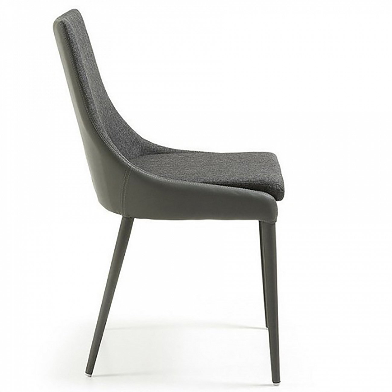 Стул обеденный темно-серая экокожа с тканью Dant от La Forma LA FORMA  148145 Серый  - Вид №1