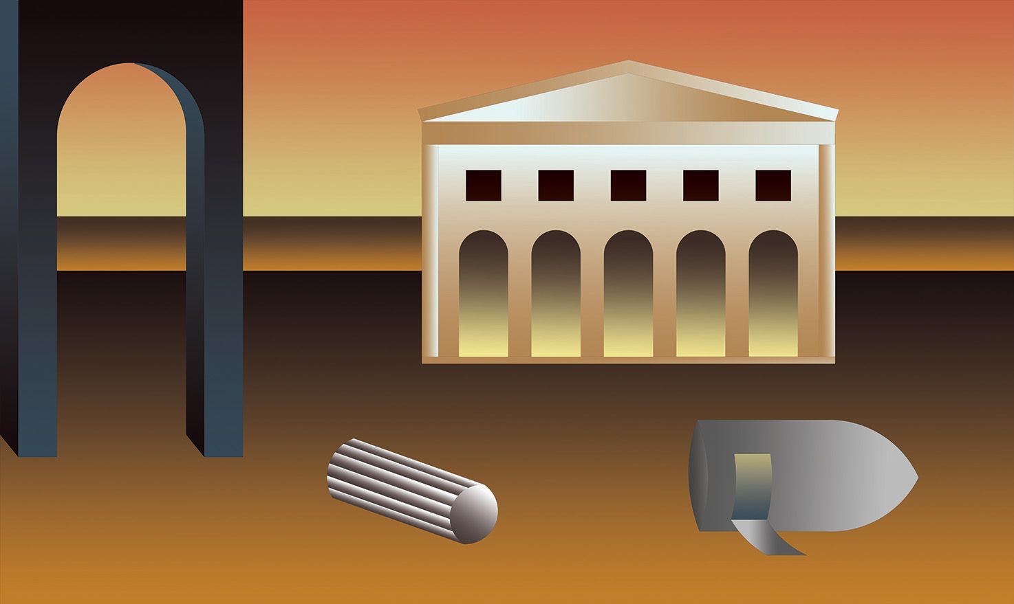 Обои с пейзажами Jannelli&Volpi POSTMODERNO#2 ARCH-00086187 - Вид №1