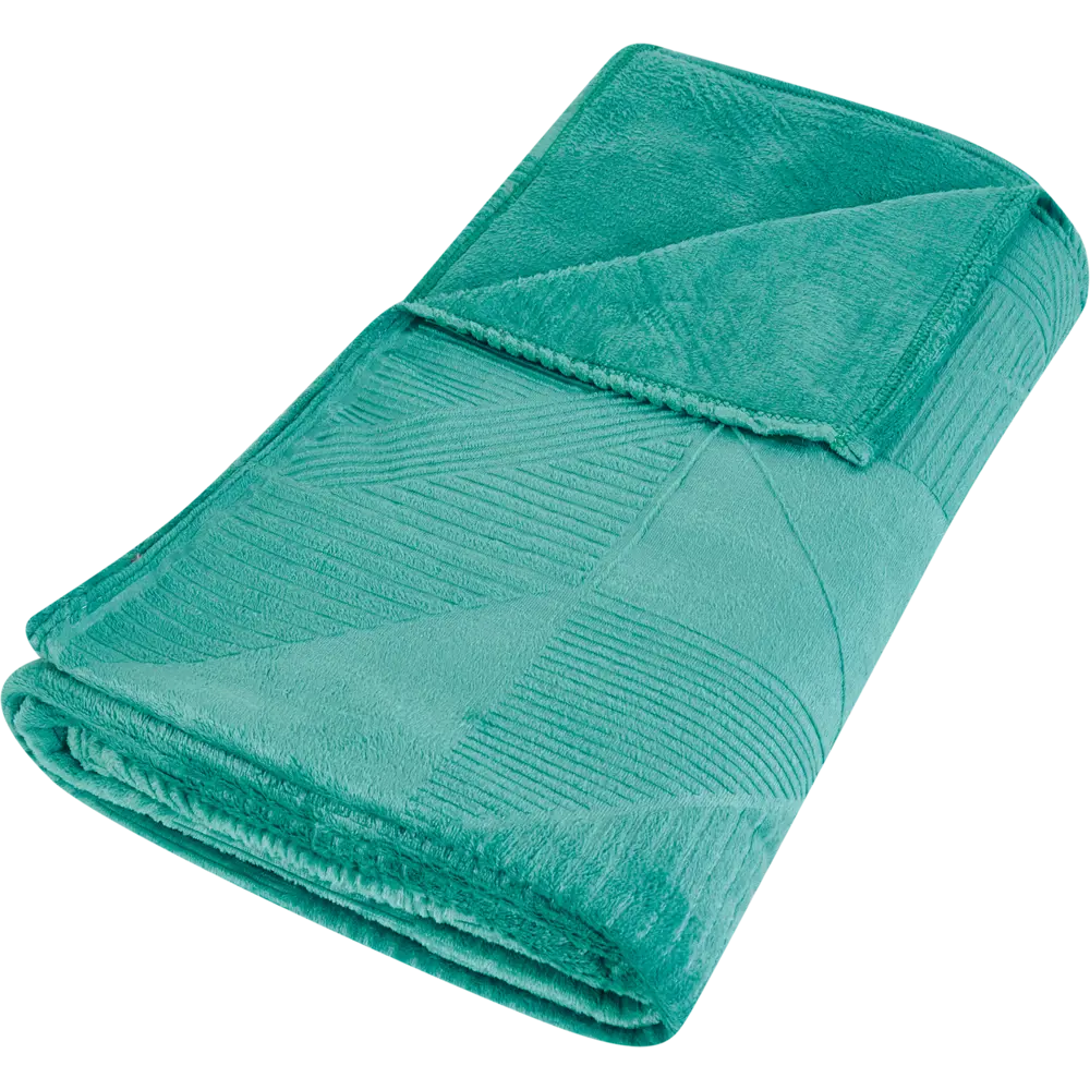 Плед Gella 200x220 см фланель цвет зеленый Ardenza STLM-2061017