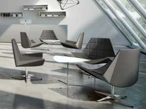 Kastel Поворотное кожаное кресло с 4-мя спицами Kayak