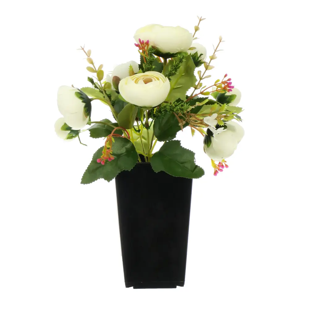 89356242 Искусственное растение в горшке камелия h30 см цвет белый STLM-0958611 Santreyd  - Вид №1